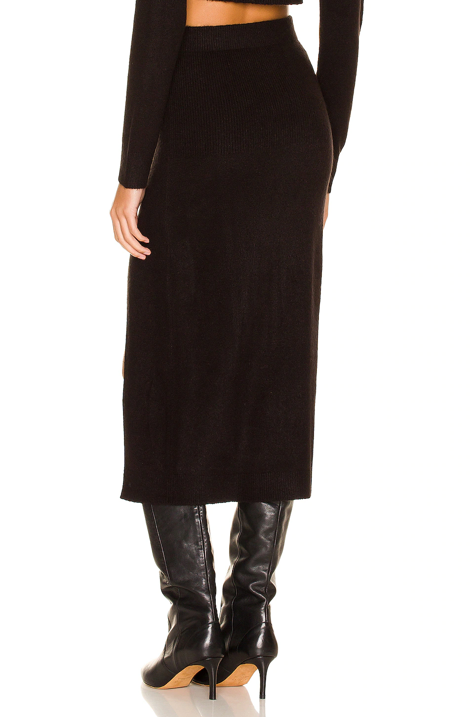 Drew Midi Skirt in Black L'Academie Drew Midi Skirt In Black -L Academie Shop LCDE WQ102 V3