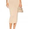 L'Academie Fionn Midi Skirt In Beige