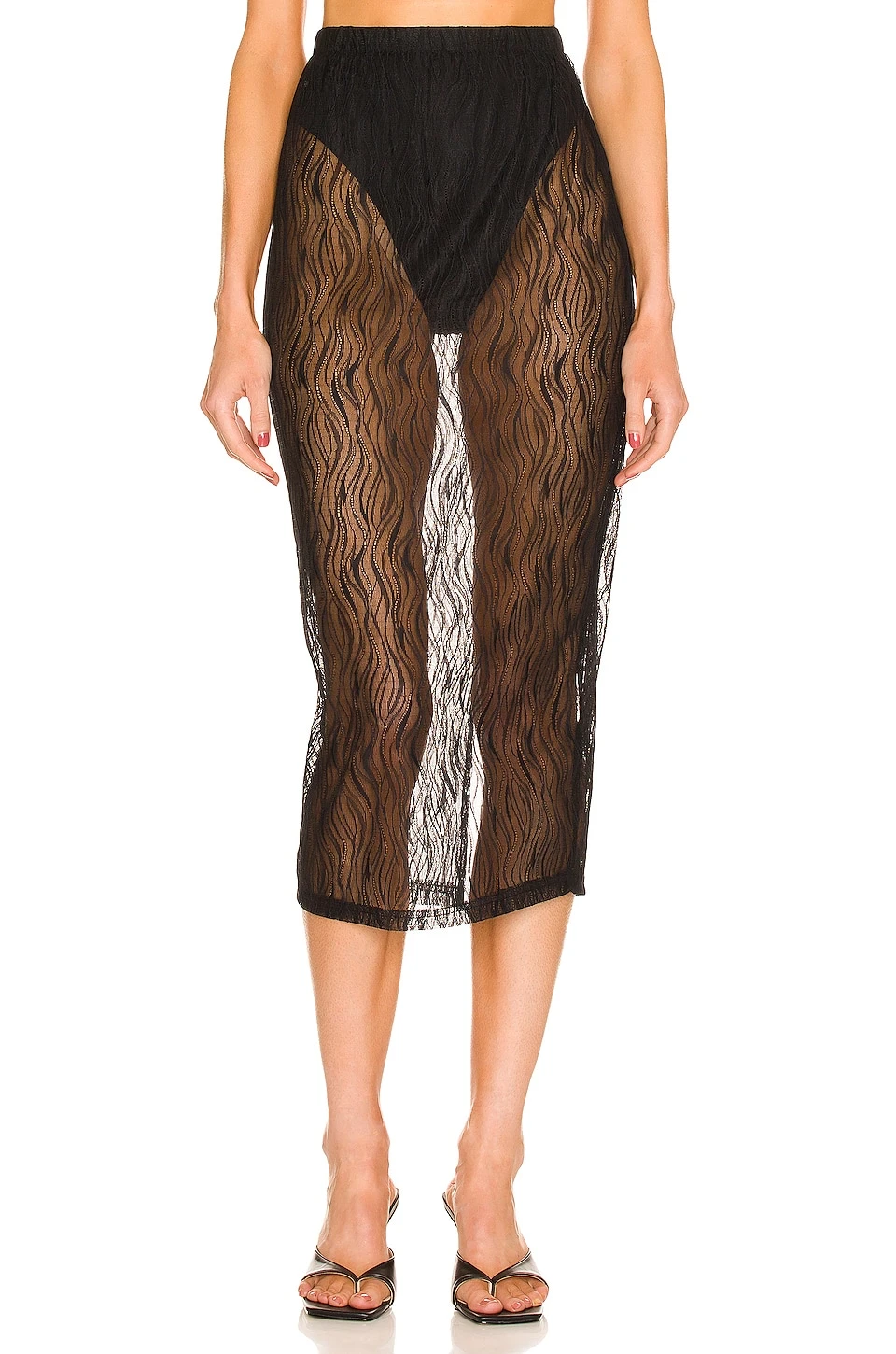 Elowen Midi Skirt in Black L'Academie Elowen Midi Skirt In Black -L Academie Shop LCDE WQ115 V1