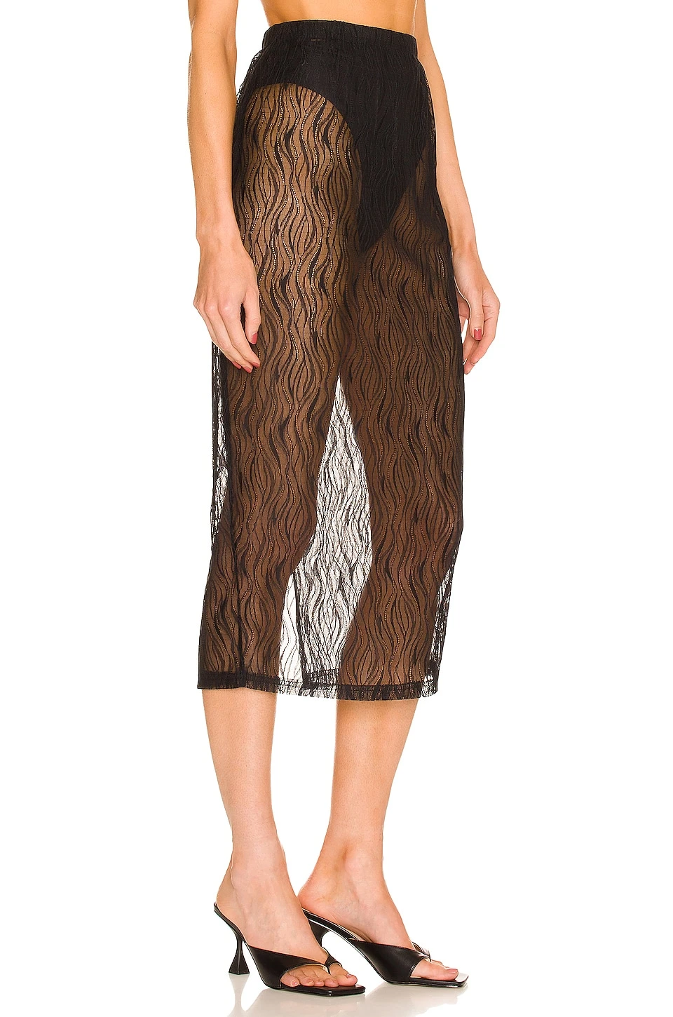 Elowen Midi Skirt in Black L'Academie Elowen Midi Skirt In Black -L Academie Shop LCDE WQ115 V2