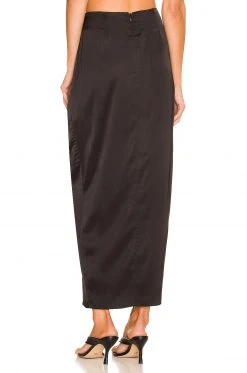 L'Academie The Avril Midi Skirt In Black -L Academie Shop LCDE WQ117 V3