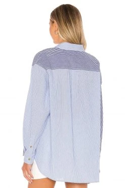 L'Academie The Blaise Top In Blue & White -L Academie Shop LCDE WS540 V3