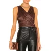 L'Academie Shiri Top In Chocolate Brown