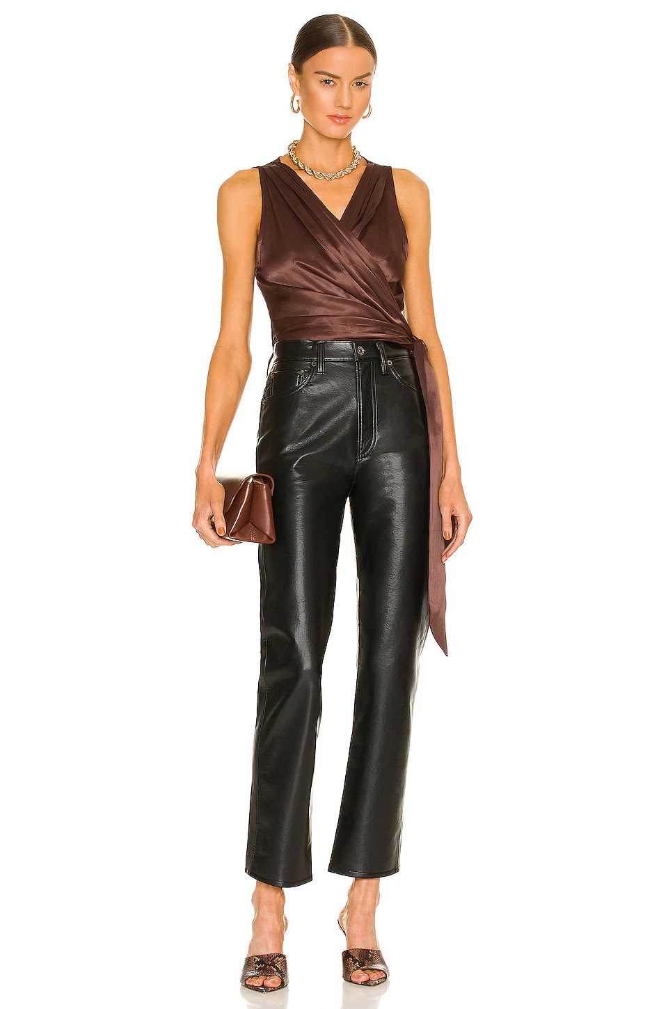 L'Academie Shiri Top In Chocolate Brown 4 L'Academie Shiri Top In Chocolate Brown - Image 4