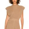 L'Academie Maja Sleeveless Sweater In Tan