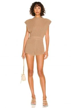 L'Academie Maja Sleeveless Sweater In Tan -L Academie Shop LCDE WS800 V4