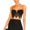 L'Academie Leila Lace Top In Black