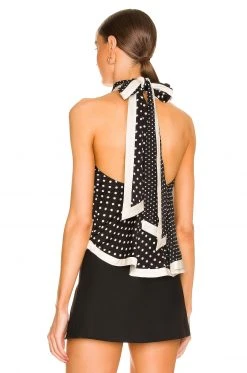 L'Academie Orla Halter Top In Black Multi Dot 2 L'Academie Orla Halter Top In Black Multi Dot -L Academie Shop LCDE WS821 V3