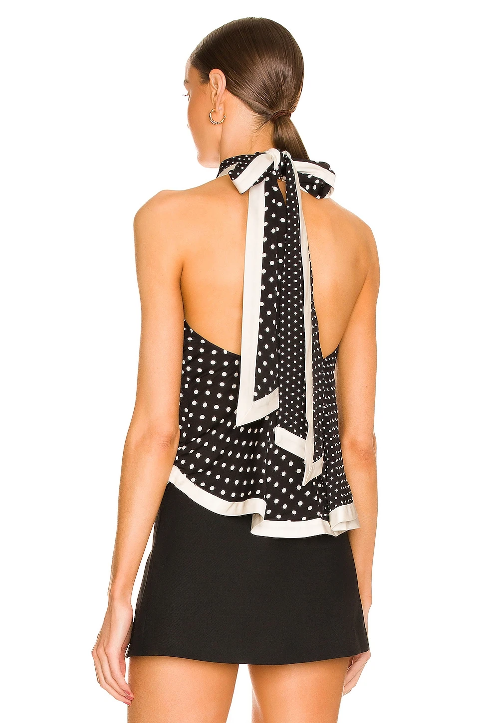 Orla Halter Top in Black Multi Dot L'Academie Orla Halter Top In Black Multi Dot -L Academie Shop LCDE WS821 V3