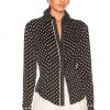 L'Academie Amora Blouse In Black Multi Dot