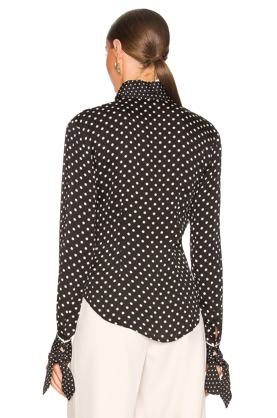 L'Academie Amora Blouse In Black Multi Dot 3 L'Academie Amora Blouse In Black Multi Dot - Image 3