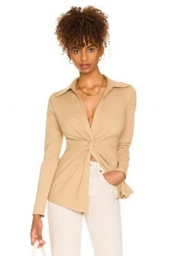 L'Academie The Amarine Top In Beige