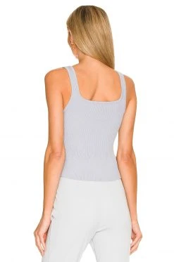 L'Academie Garner Peplum Tank In Pale Blue -L Academie Shop LCDE WS839 V3