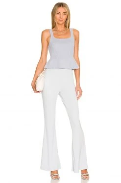 L'Academie Garner Peplum Tank In Pale Blue -L Academie Shop LCDE WS839 V4
